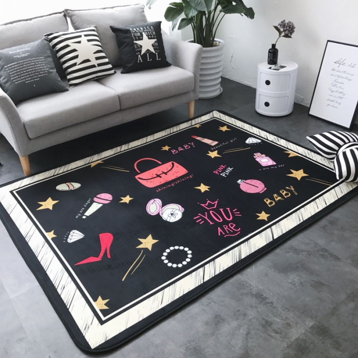 91家纺网 家纺一手货源 找家纺 昔可家纺 新款chic风大地垫彩妆