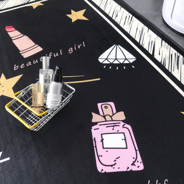 91家纺网 家纺一手货源 找家纺 昔可家纺 新款chic风大地垫彩妆