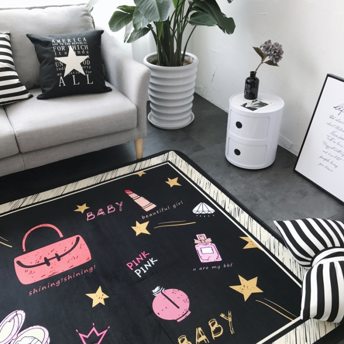 91家纺网 家纺一手货源 找家纺 昔可家纺 新款chic风大地垫彩妆