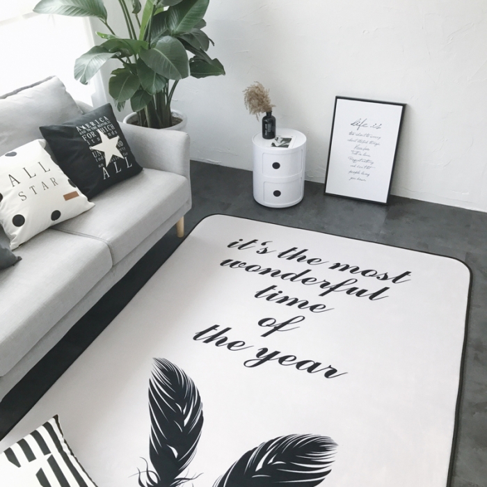 91家纺网 家纺一手货源 找家纺 昔可家纺 新款chic风大地垫羽毛