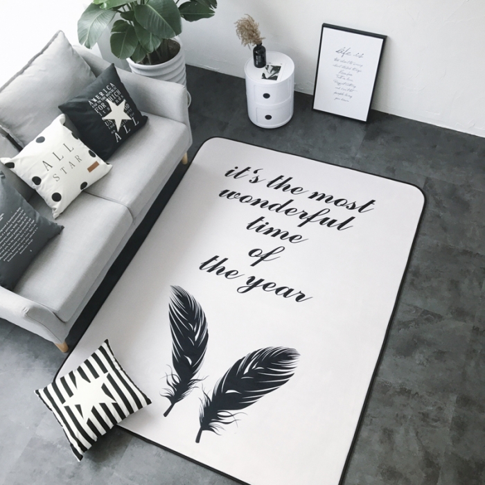 91家纺网 家纺一手货源 找家纺 昔可家纺 新款chic风大地垫羽毛