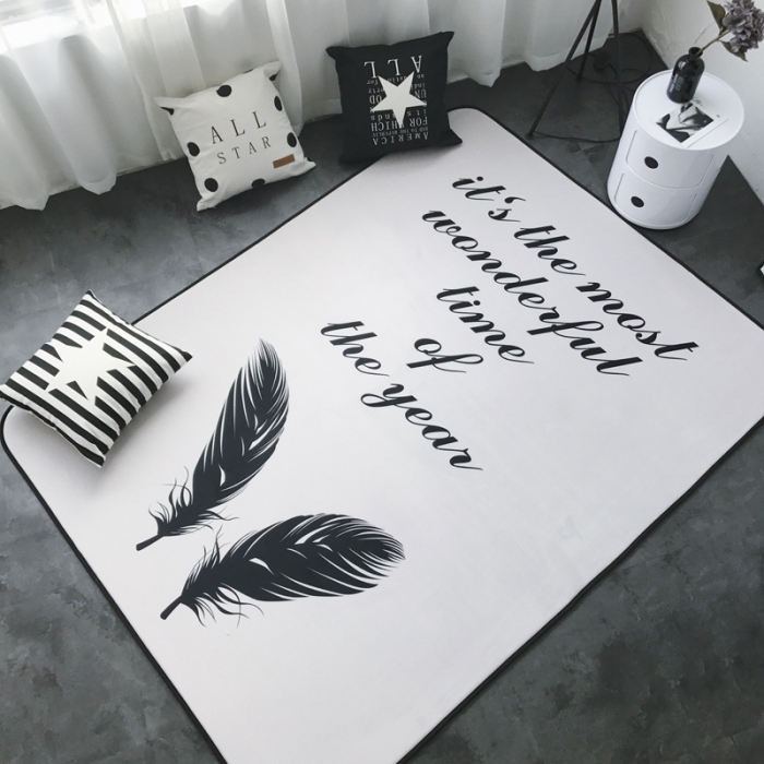 91家纺网 家纺一手货源 找家纺 昔可家纺 新款chic风大地垫羽毛