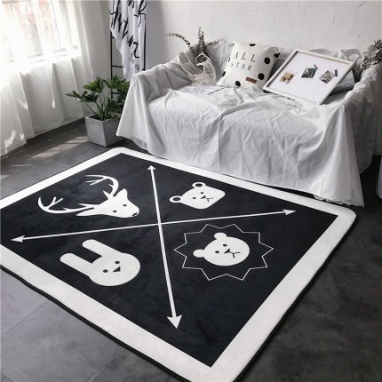 91家纺网 家纺一手货源 找家纺 昔可家纺 简约新款地垫 小动物