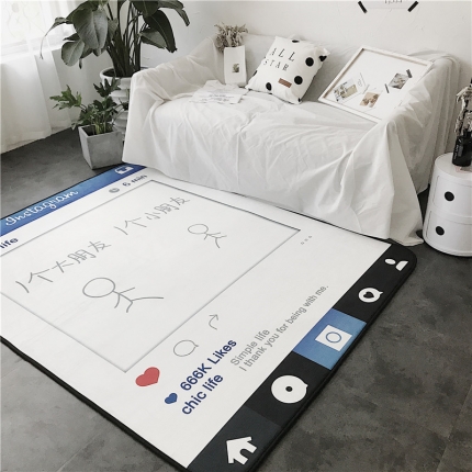 91家纺网 家纺一手货源 找家纺 昔可家纺 简约新款地垫 ins相框