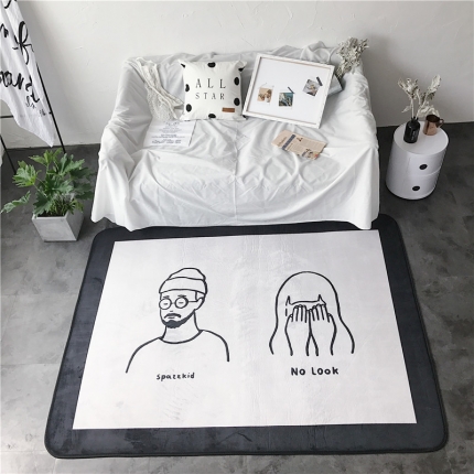 91家纺网 家纺一手货源 找家纺 昔可家纺 简约新款地垫 大叔萝莉