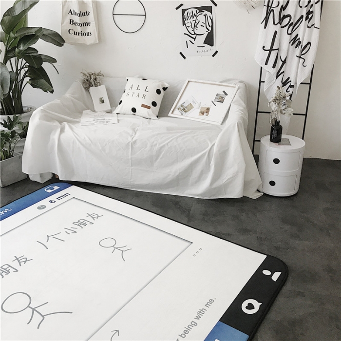 91家纺网 家纺一手货源 找家纺 昔可家纺 简约新款地垫 ins相框