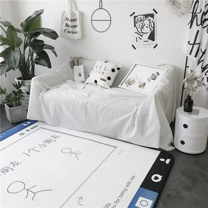 91家纺网 家纺一手货源 找家纺 昔可家纺 简约新款地垫 ins相框