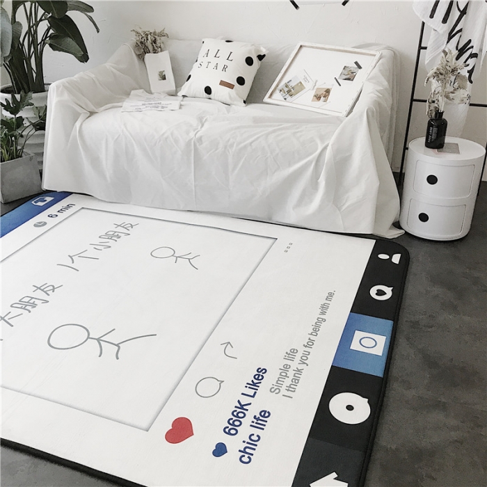 91家纺网 家纺一手货源 找家纺 昔可家纺 简约新款地垫 ins相框