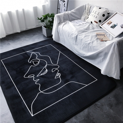 昔可家纺 简约新款地垫 Kiss