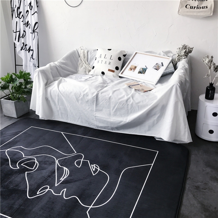 91家纺网 家纺一手货源 找家纺 昔可家纺 简约新款地垫 Kiss