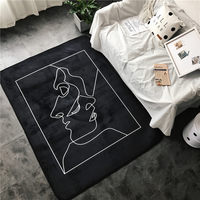 91家纺网 家纺一手货源 找家纺 昔可家纺 简约新款地垫 Kiss