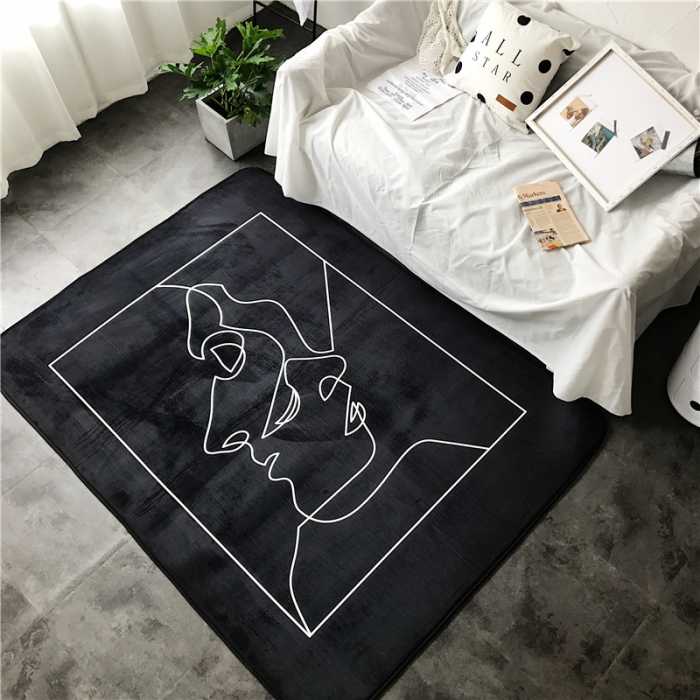 91家纺网 家纺一手货源 找家纺 昔可家纺 简约新款地垫 Kiss