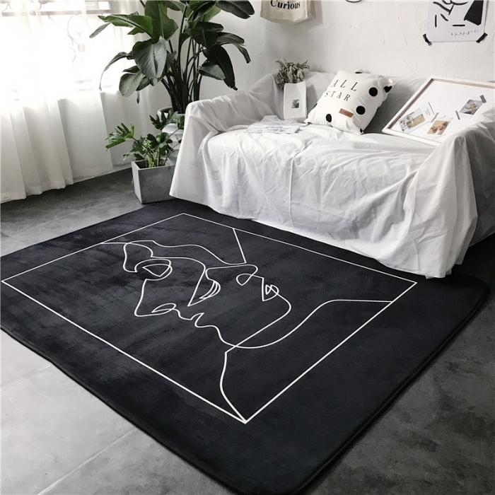 91家纺网 家纺一手货源 找家纺 昔可家纺 简约新款地垫 Kiss