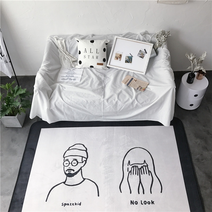 91家纺网 家纺一手货源 找家纺 昔可家纺 简约新款地垫 大叔萝莉