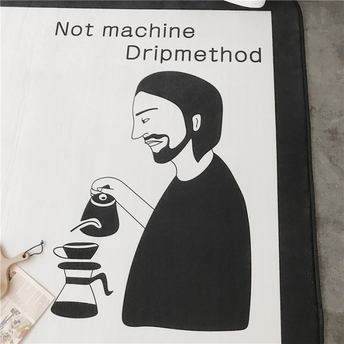 91家纺网 家纺一手货源 找家纺 昔可家纺 简约新款地垫 咖啡情侣