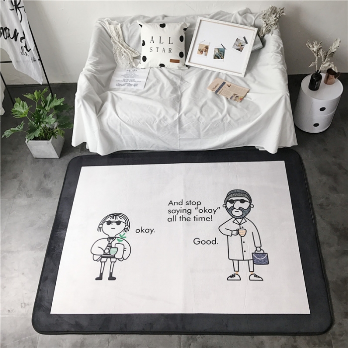 91家纺网 家纺一手货源 找家纺 昔可家纺 简约新款地垫 杀手