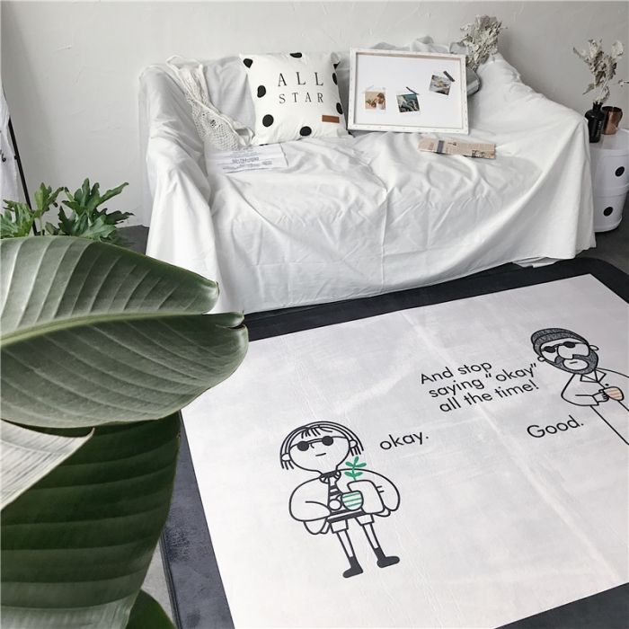 91家纺网 家纺一手货源 找家纺 昔可家纺 简约新款地垫 杀手