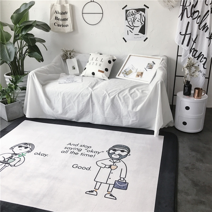 91家纺网 家纺一手货源 找家纺 昔可家纺 简约新款地垫 杀手