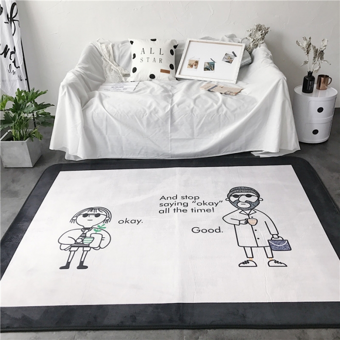 91家纺网 家纺一手货源 找家纺 昔可家纺 简约新款地垫 杀手