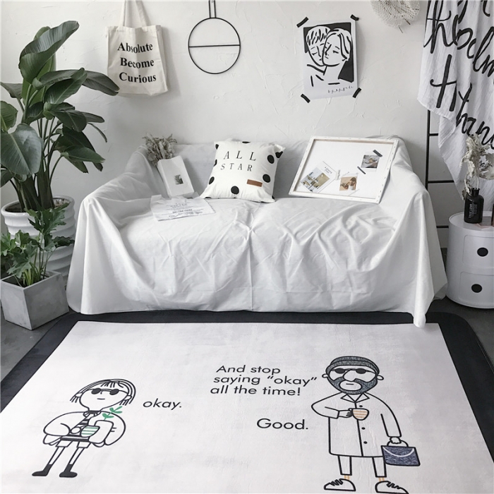 91家纺网 家纺一手货源 找家纺 昔可家纺 简约新款地垫 杀手