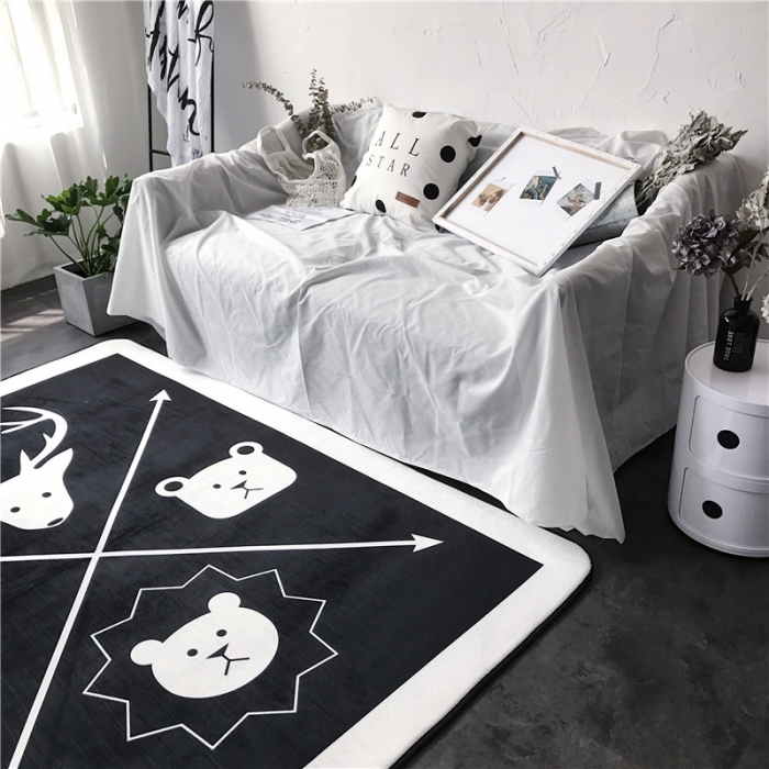 91家纺网 家纺一手货源 找家纺 昔可家纺 简约新款地垫 小动物