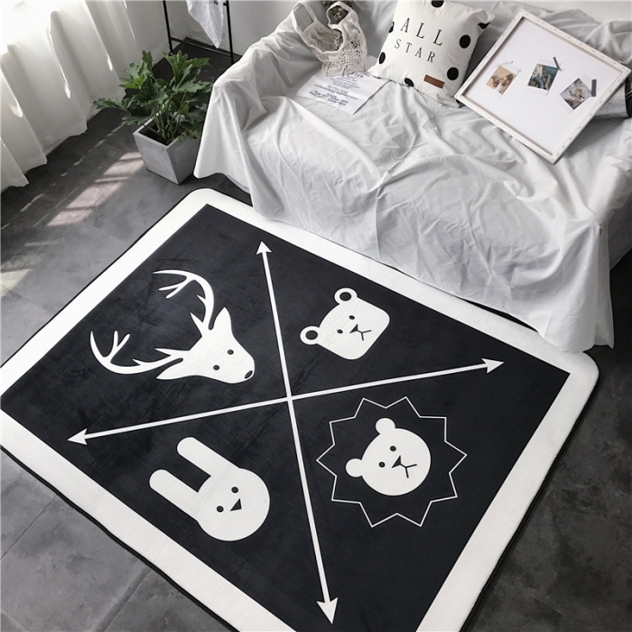 91家纺网 家纺一手货源 找家纺 昔可家纺 简约新款地垫 小动物