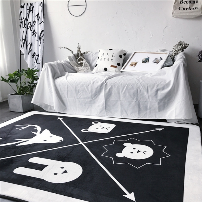 91家纺网 家纺一手货源 找家纺 昔可家纺 简约新款地垫 小动物