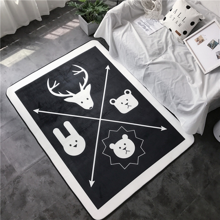 91家纺网 家纺一手货源 找家纺 昔可家纺 简约新款地垫 小动物