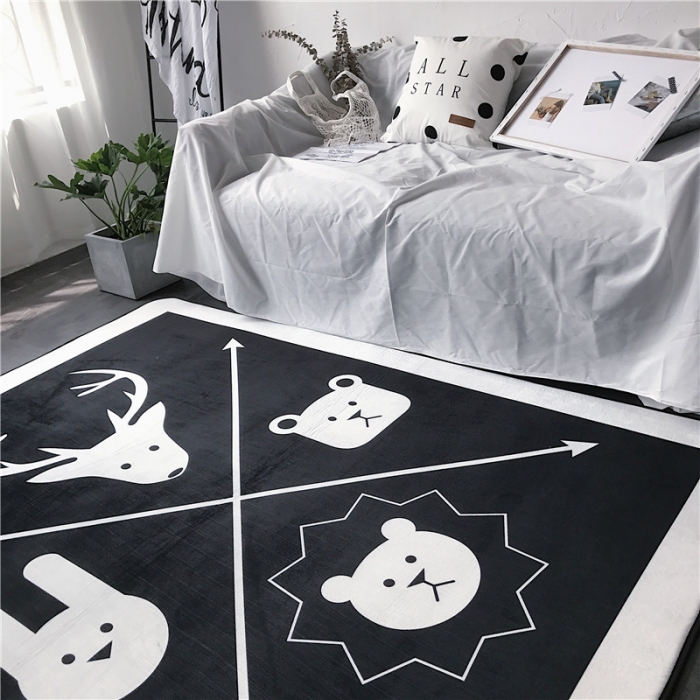 91家纺网 家纺一手货源 找家纺 昔可家纺 简约新款地垫 小动物