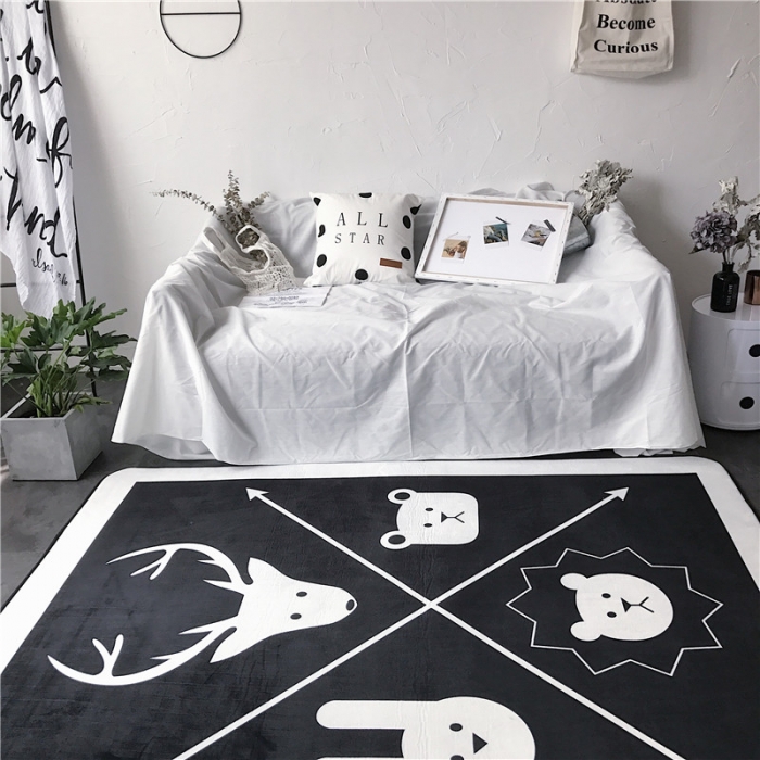 91家纺网 家纺一手货源 找家纺 昔可家纺 简约新款地垫 小动物