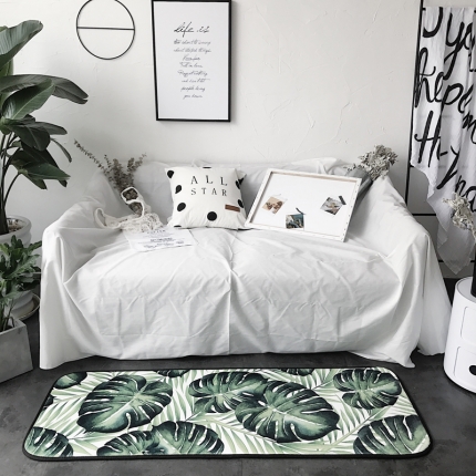 昔可家纺 8月份新款长条地垫龟背竹