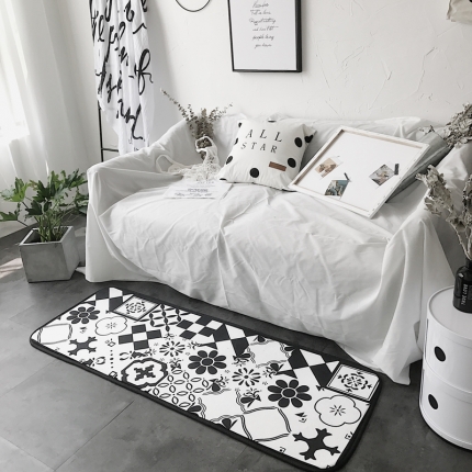 昔可家纺 8月份新款长条地垫拼接砖块