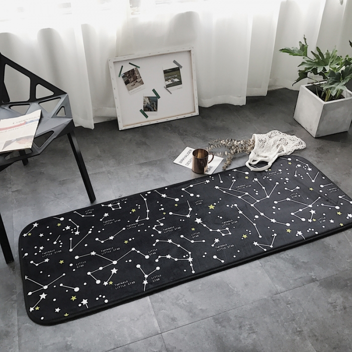 91家纺网 家纺一手货源 找家纺 昔可家纺 8月份新款长条地垫星座