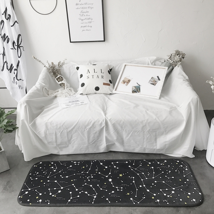 91家纺网 家纺一手货源 找家纺 昔可家纺 8月份新款长条地垫星座