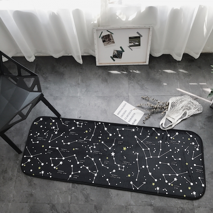 91家纺网 家纺一手货源 找家纺 昔可家纺 8月份新款长条地垫星座