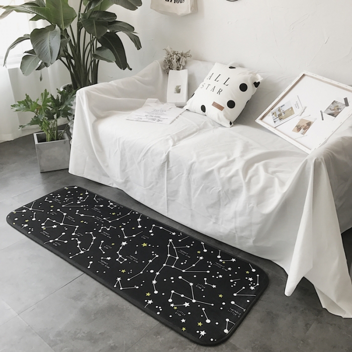 91家纺网 家纺一手货源 找家纺 昔可家纺 8月份新款长条地垫星座