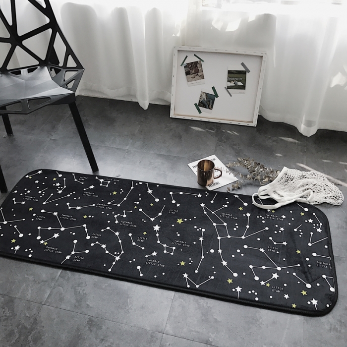 91家纺网 家纺一手货源 找家纺 昔可家纺 8月份新款长条地垫星座