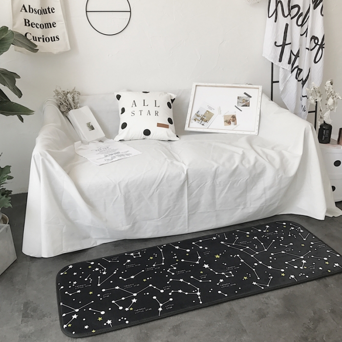 91家纺网 家纺一手货源 找家纺 昔可家纺 8月份新款长条地垫星座