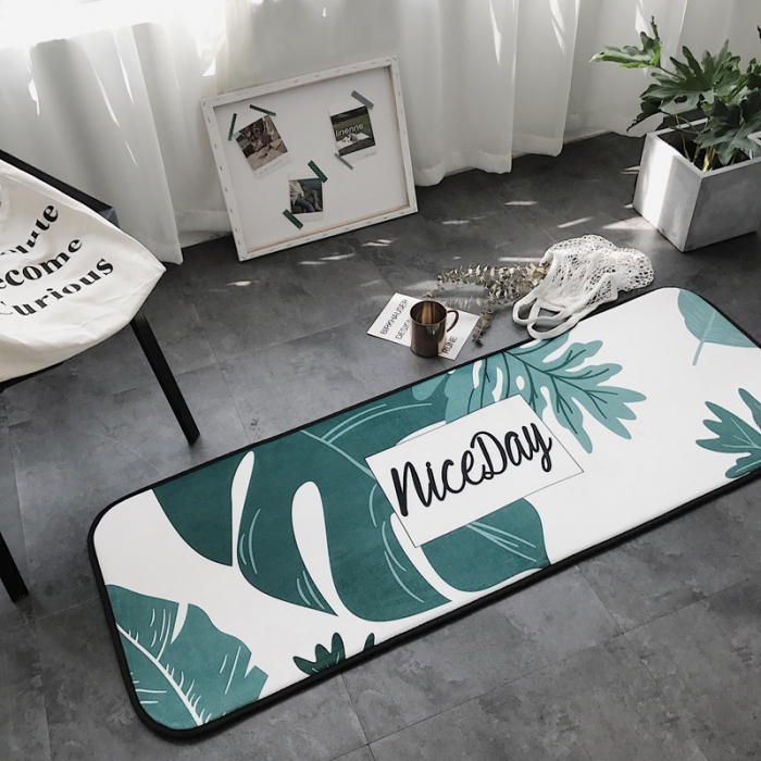 91家纺网 家纺一手货源 找家纺 昔可家纺 8月份新款长条地垫字母植物