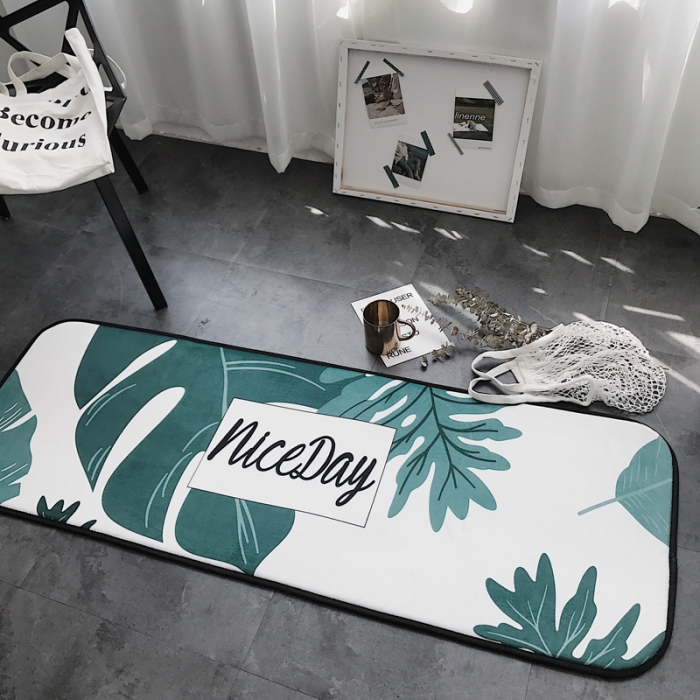 91家纺网 家纺一手货源 找家纺 昔可家纺 8月份新款长条地垫字母植物