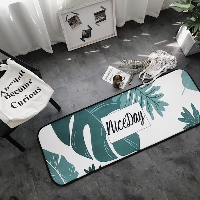 91家纺网 家纺一手货源 找家纺 昔可家纺 8月份新款长条地垫字母植物