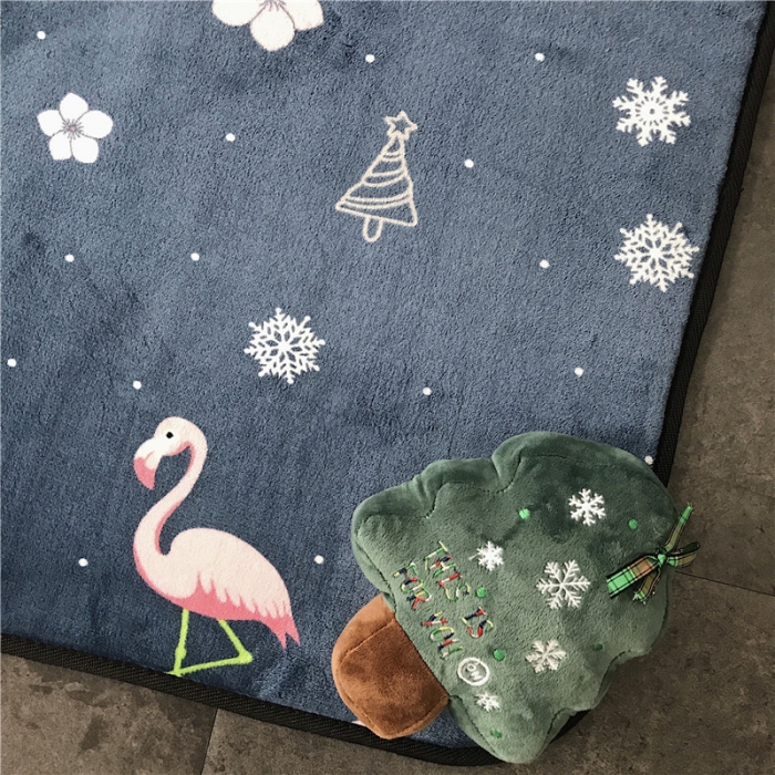 91家纺网 家纺一手货源 找家纺 昔可家纺 圣诞火鸟系列地垫