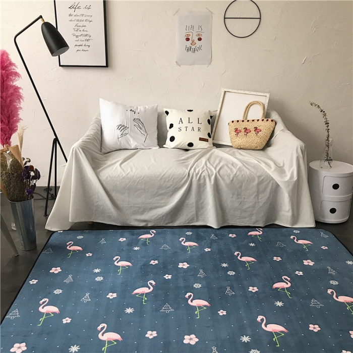 91家纺网 家纺一手货源 找家纺 昔可家纺 圣诞火鸟系列地垫