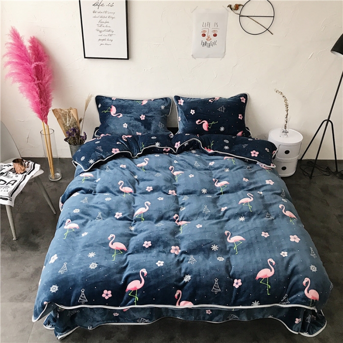 91家纺网 家纺一手货源 找家纺 昔可家纺 圣诞火鸟系列四件套