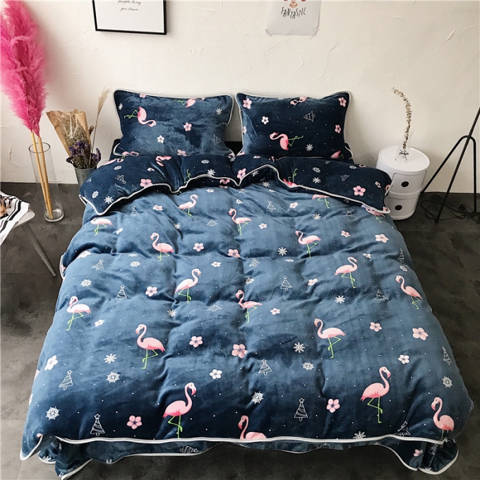 91家纺网 家纺一手货源 找家纺 昔可家纺 圣诞火鸟系列四件套