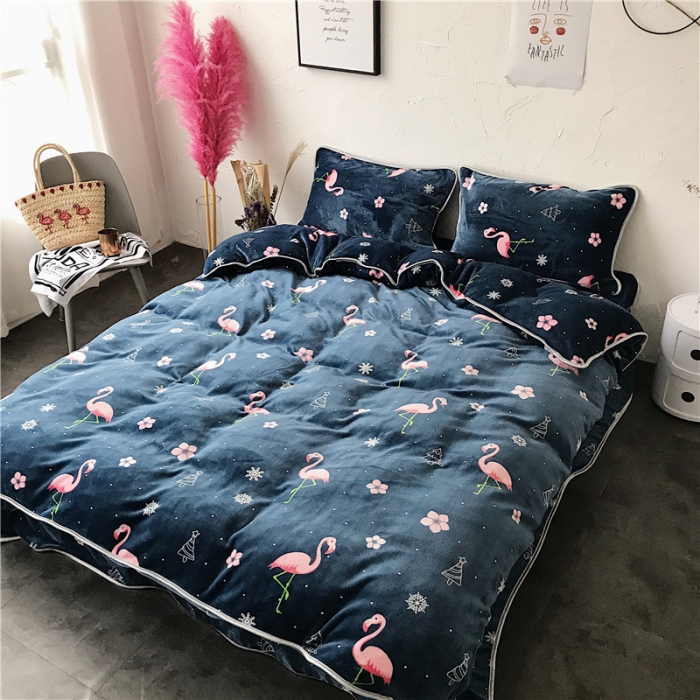 91家纺网 家纺一手货源 找家纺 昔可家纺 圣诞火鸟系列四件套