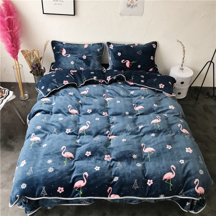 91家纺网 家纺一手货源 找家纺 昔可家纺 圣诞火鸟系列四件套