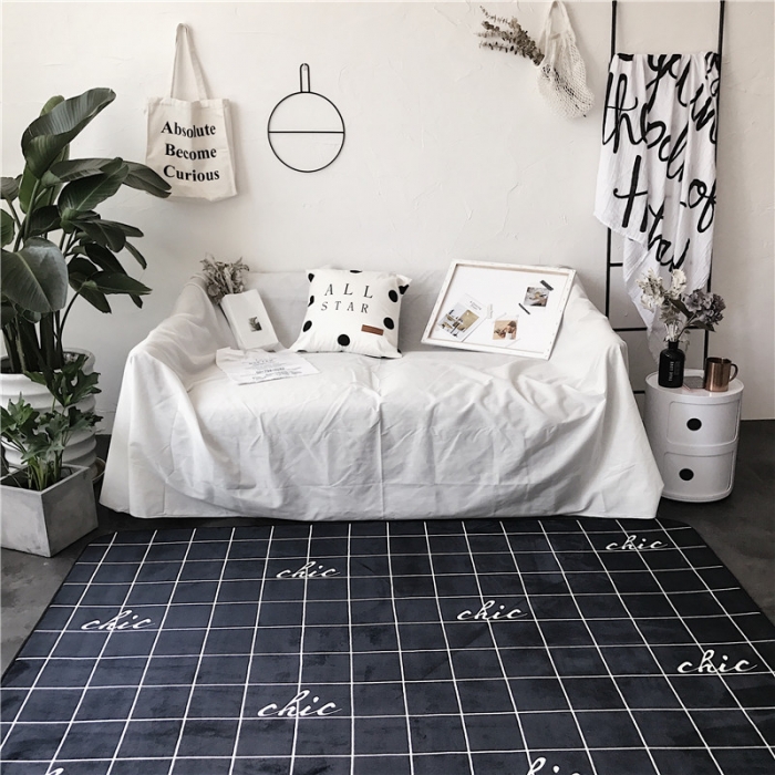 91家纺网 家纺一手货源 找家纺 昔可家纺 9月份新花色地垫 格子chic