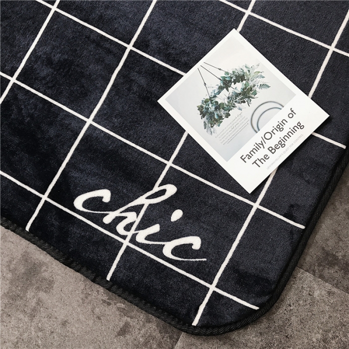 91家纺网 家纺一手货源 找家纺 昔可家纺 9月份新花色地垫 格子chic