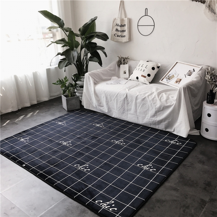 91家纺网 家纺一手货源 找家纺 昔可家纺 9月份新花色地垫 格子chic